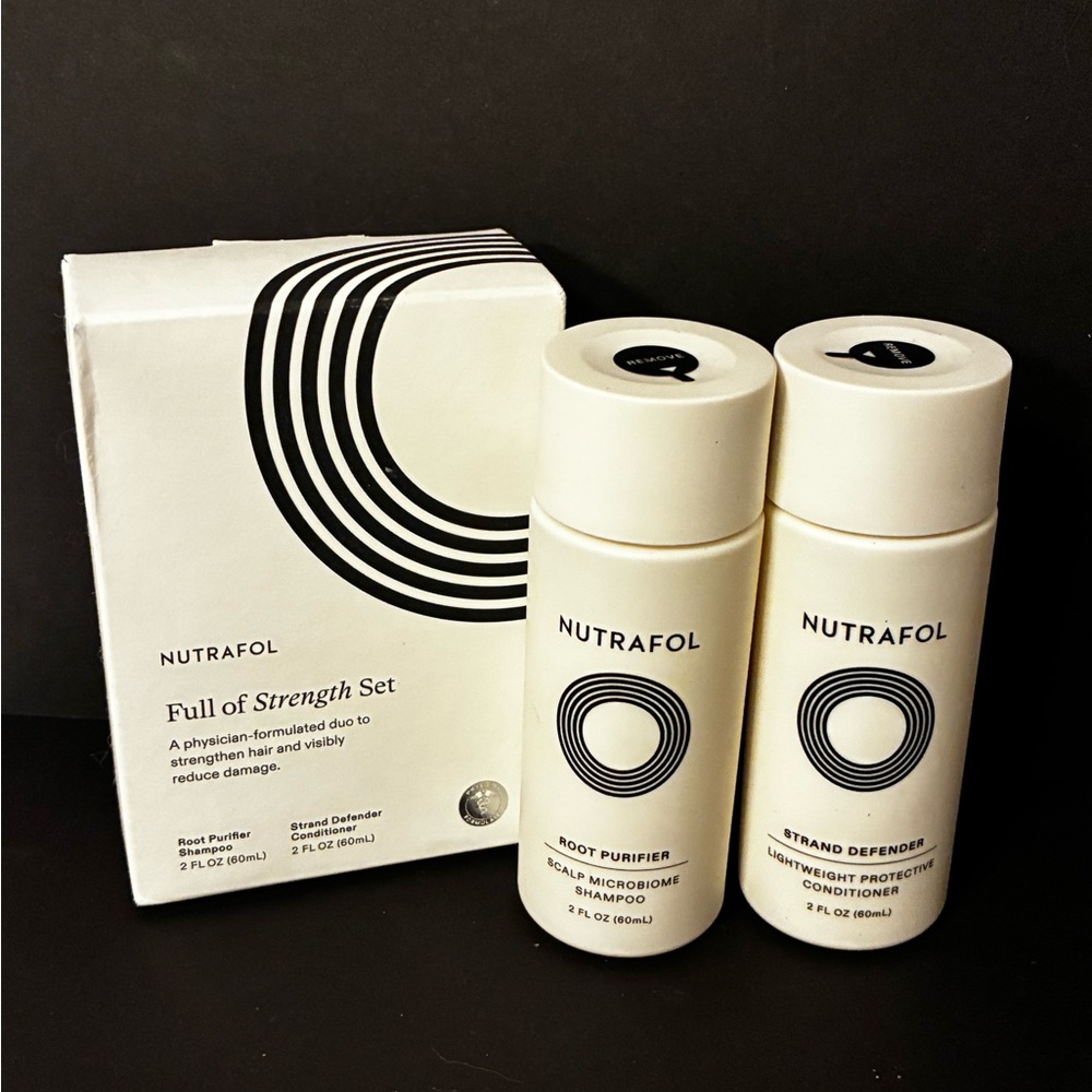 Nutrafol Full Of Strength Set Shampoo + Conditioner 2 fL Oz Each NEW Box Travel